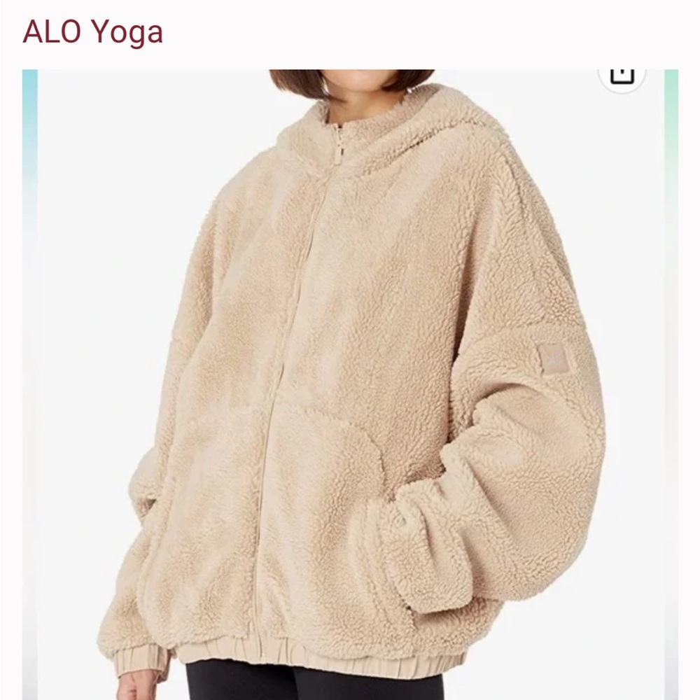 ALO Yoga Cream Teddy Jacket
